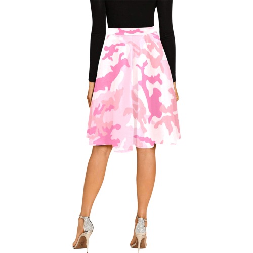 girlie-pink-ERDL Melete Pleated Midi Skirt (Model D15)