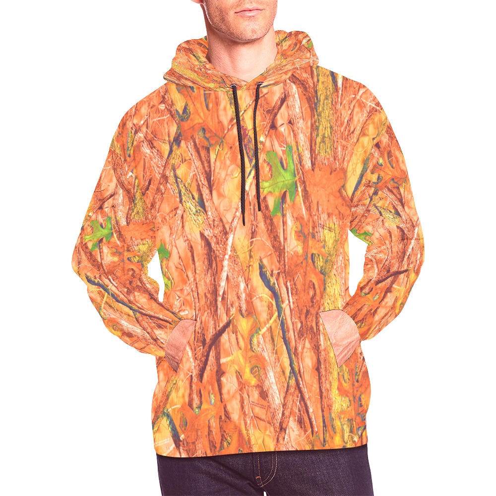 Field to Stream to Couch Camo All Over Print Hoodie for Men (USA Size) (Model H13)
