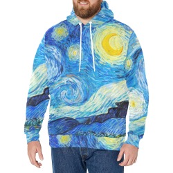 Starry Night Men's Long Sleeve Fleece Hoodie (Model H55)