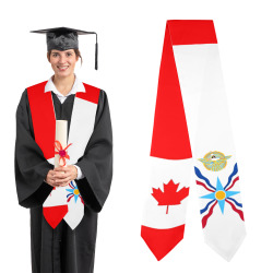 Assyrian Canadian Flag Stole Graduation Stole