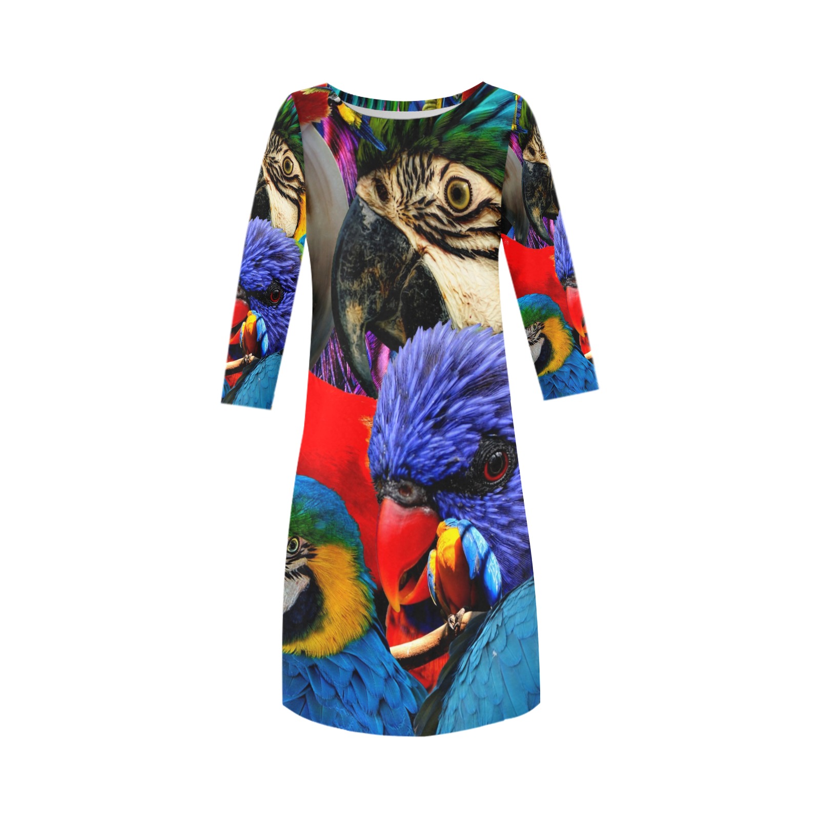 PARROTS Rhea Loose Round Neck Dress(Model D22)