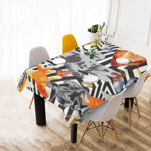 POINT OF ENTRY 2 Cotton Linen Tablecloth 60" x 90"