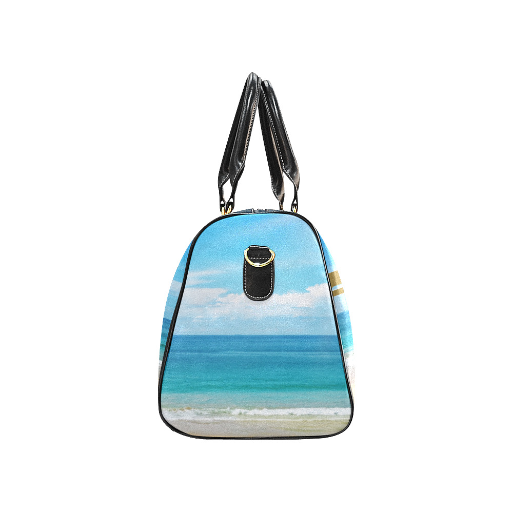 beautiful seascape and sun on blue sky background.jpg New Waterproof Travel Bag/Small (Model 1639)