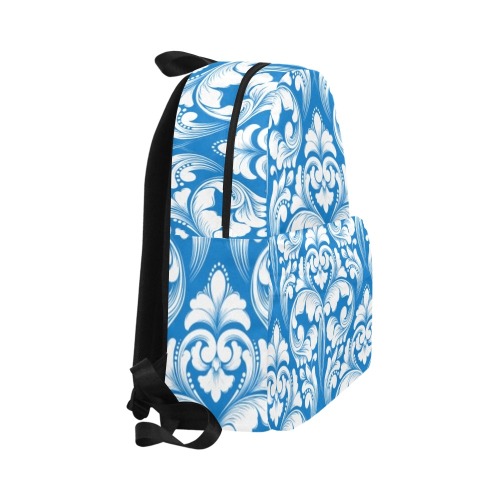 Blue Damask Unisex Classic Backpack (Model 1673)