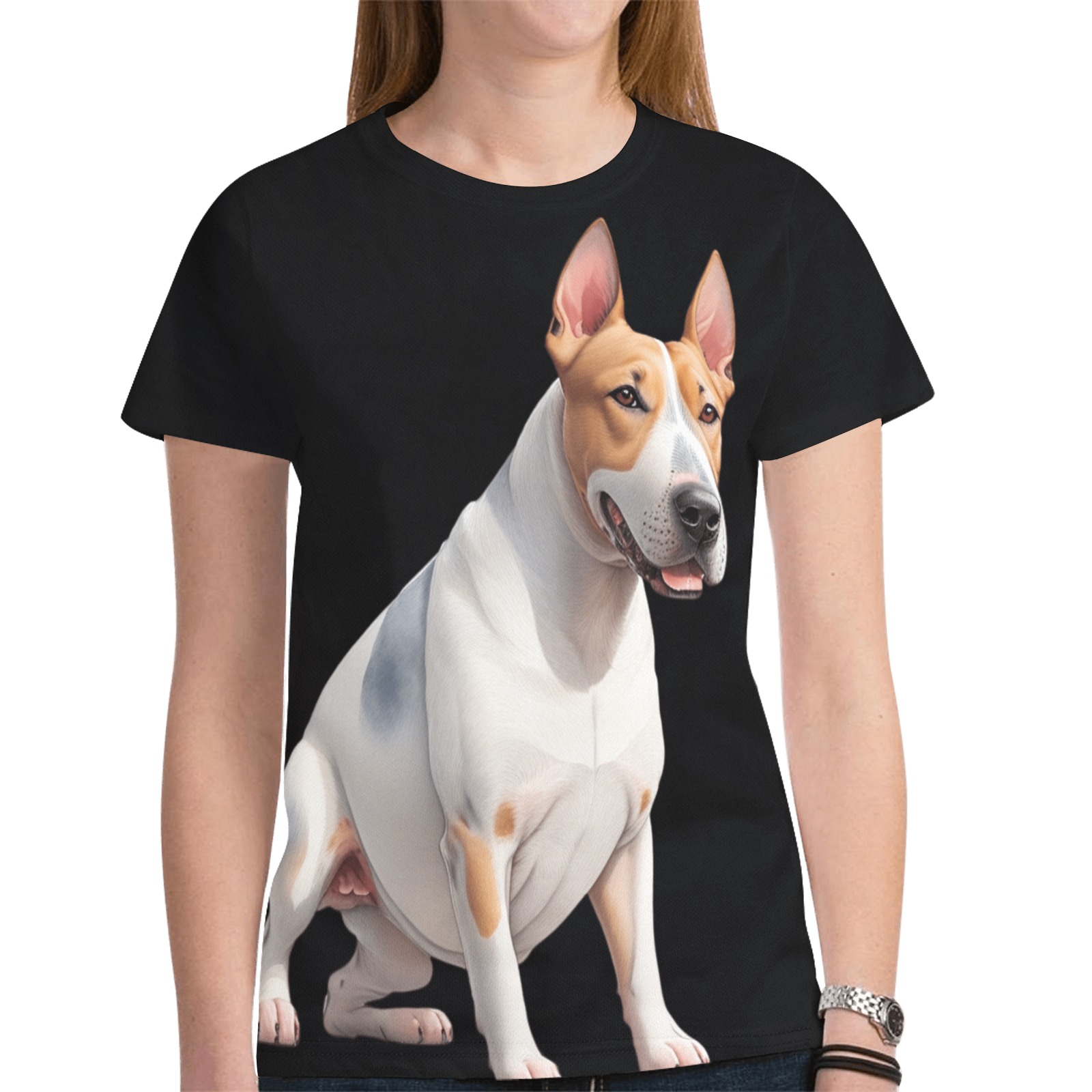 Bull Terrier New All Over Print T-shirt for Women (Model T45)
