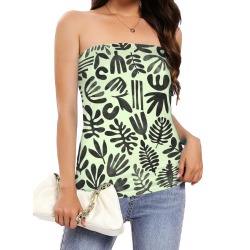 Summer nature shapes SS4 Women's Long Tube Top (Model T84)