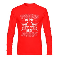 Fishing Hobby Sunny Men's T-shirt (long-sleeve) (Model T08)