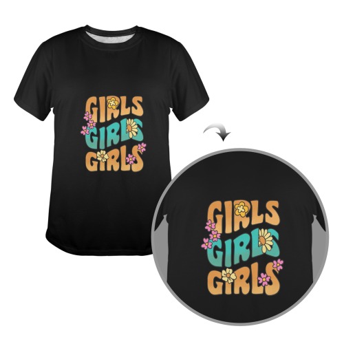 Girls women t-shirt Women's Glow in the Dark T-shirt (Front Printing)