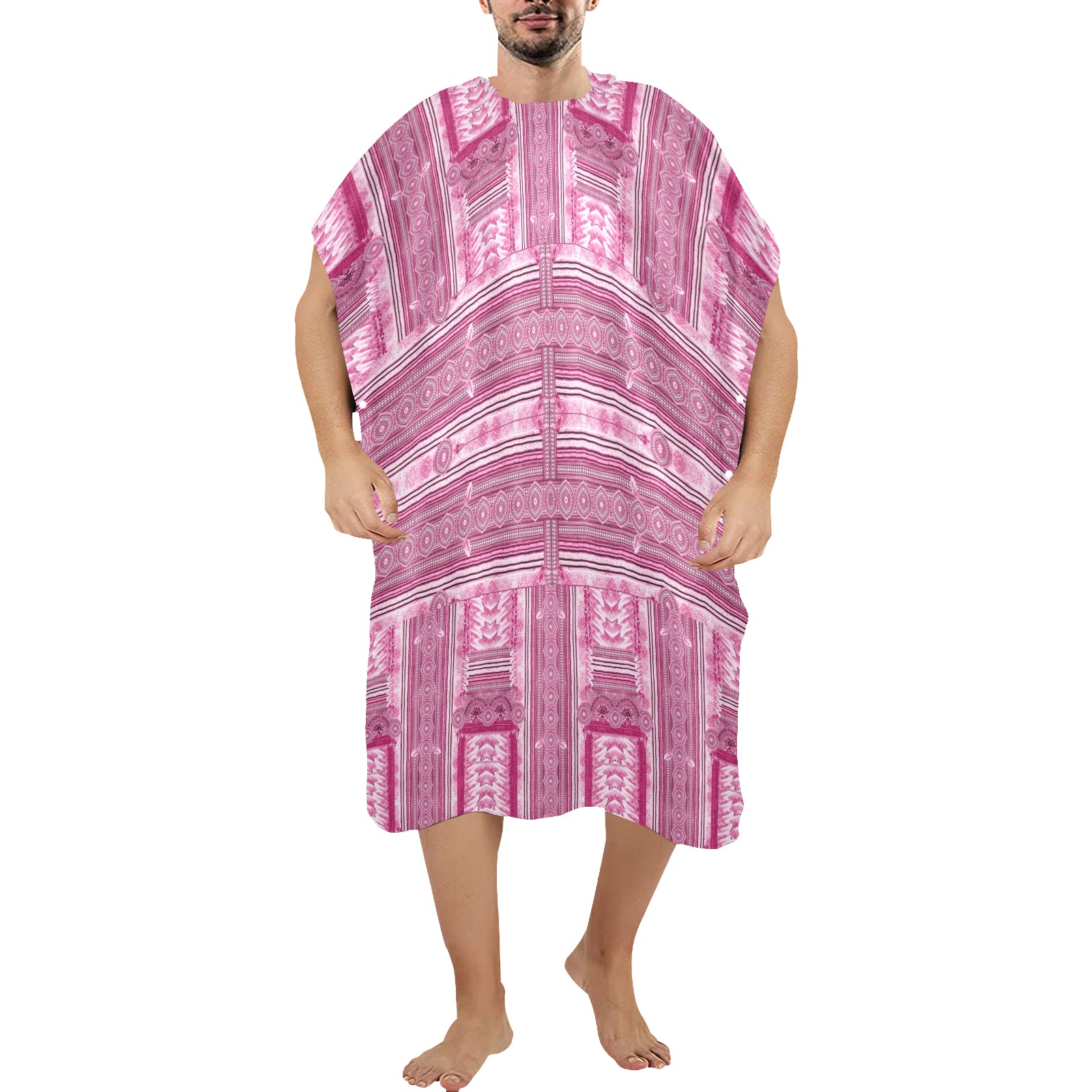 greec mosaic pink faience Beach Changing Robe (Large Size)