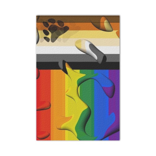 Bears Pride Flag Pop Art by Nico Bielow Garden Flag 12‘’x18‘’(Twin Sides)
