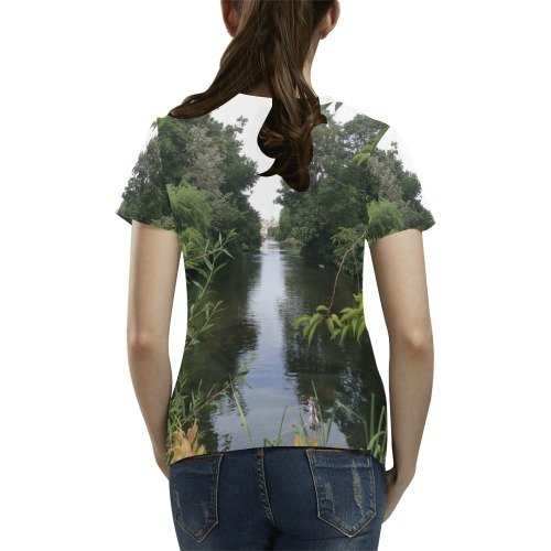 St James Park London All Over Print T-Shirt for Women (USA Size) (Model T40)