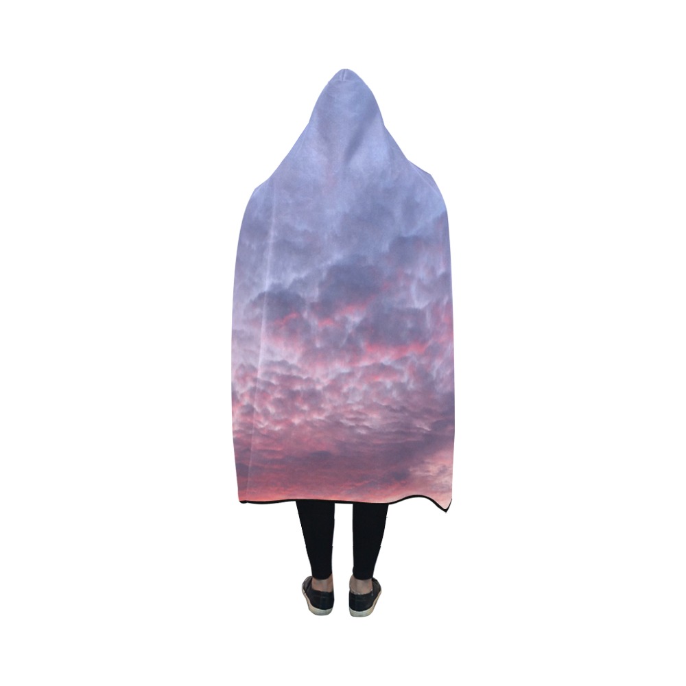 Morning Purple Sunrise Collection Hooded Blanket 50''x40''