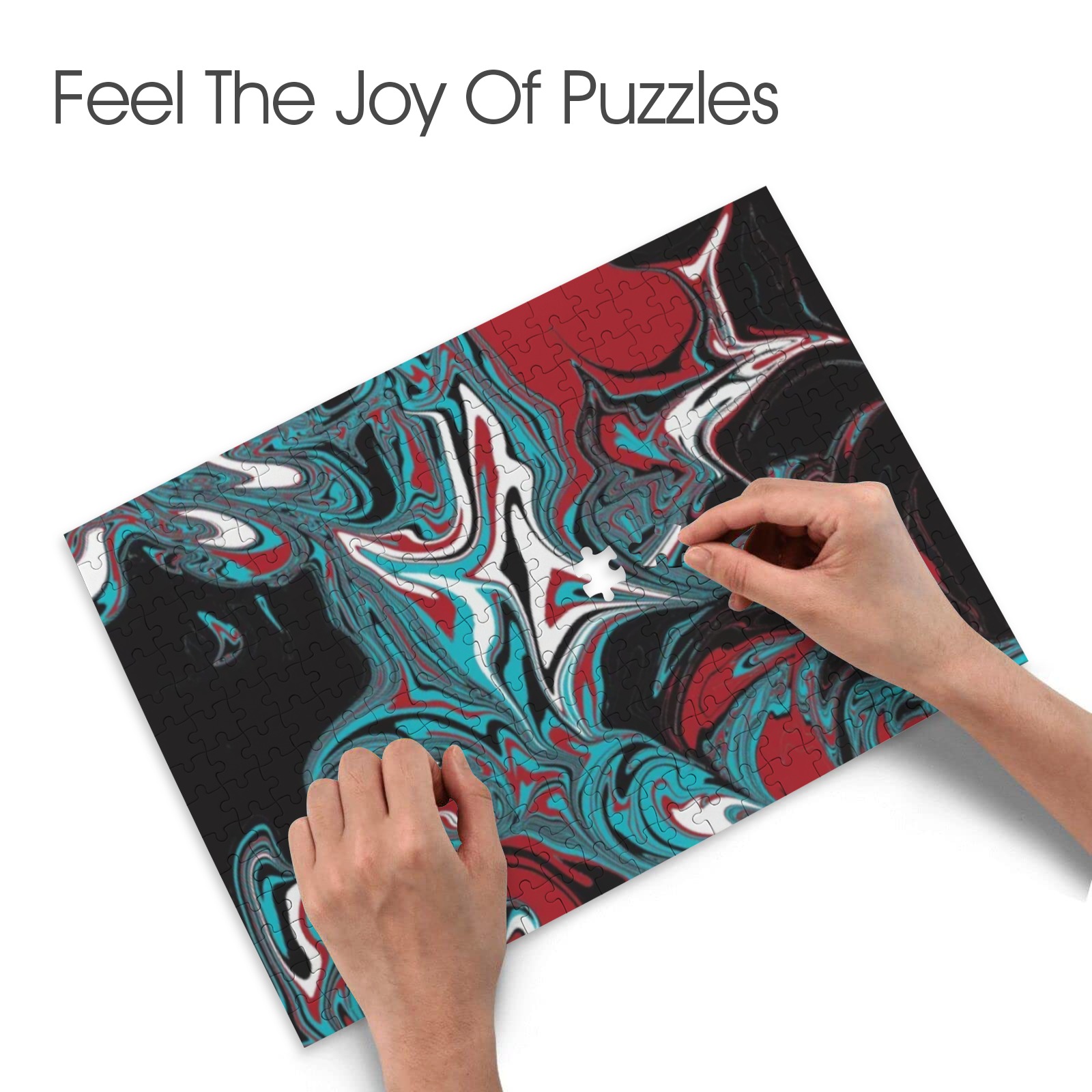 Dark Wave of Colors 300-Piece Wooden Jigsaw Puzzle (Horizontal)