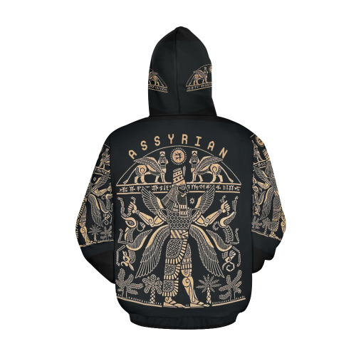 Assyrian Elegant Hoodie All Over Print Hoodie for Women (USA Size) (Model H13)