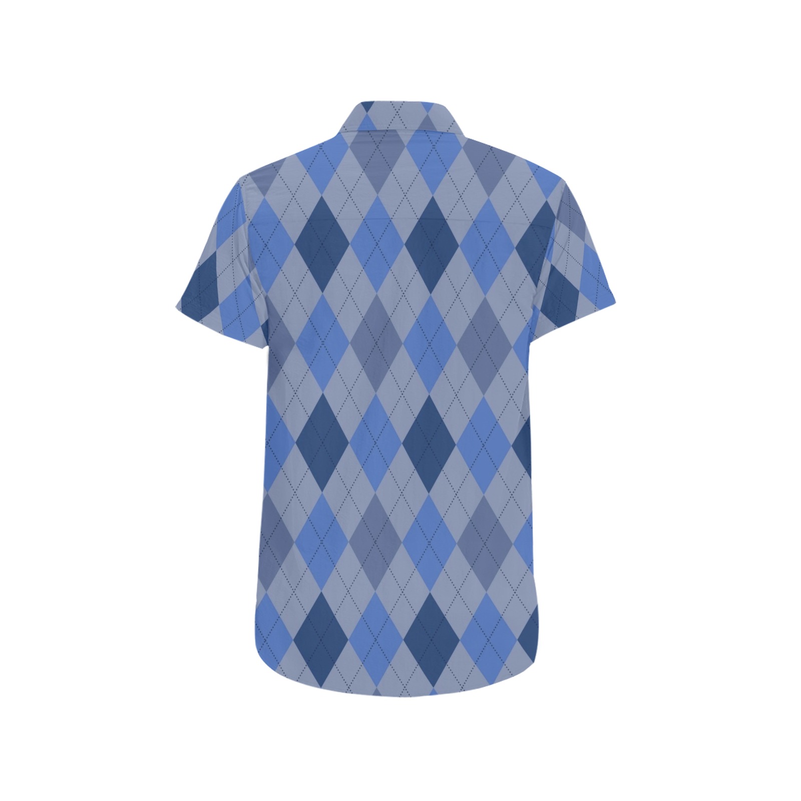 Gray and Blue Abstract Men's All Over Print Short Sleeve Shirt (Model T53)