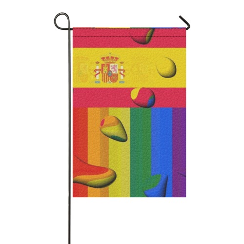 Spain Pride Flag Pop Art by Nico Bielow Garden Flag 12‘’x18‘’(Twin Sides)