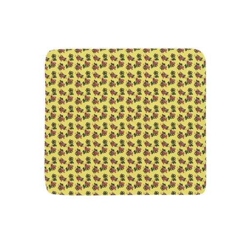 cute deer pattern yellow Rectangular Seat Cushion
