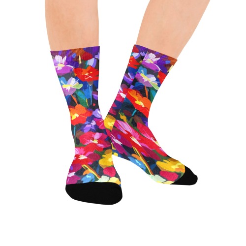 flowers-art-75v-02 Custom Socks for Women