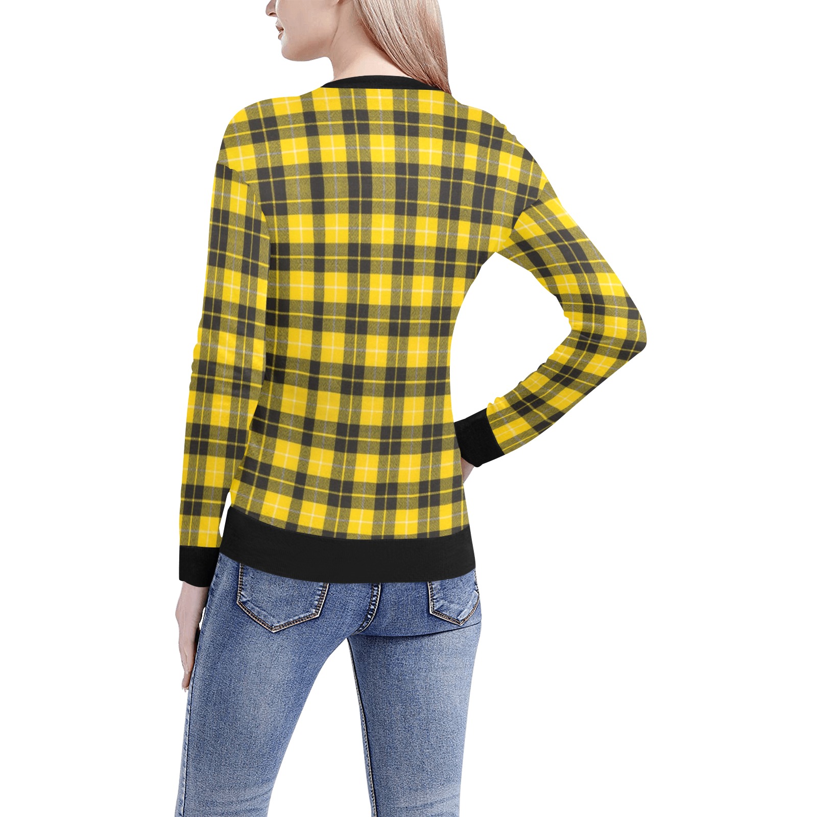 Barclay Dress Modern Women's All Over Print V-Neck Sweater (Model H48)