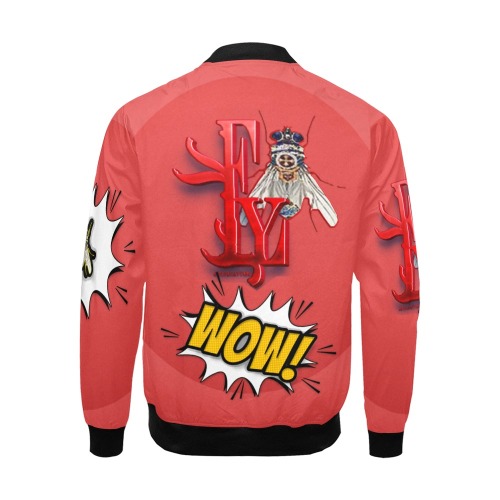 Wow Collectable Fly All Over Print Bomber Jacket for Men (Model H19)