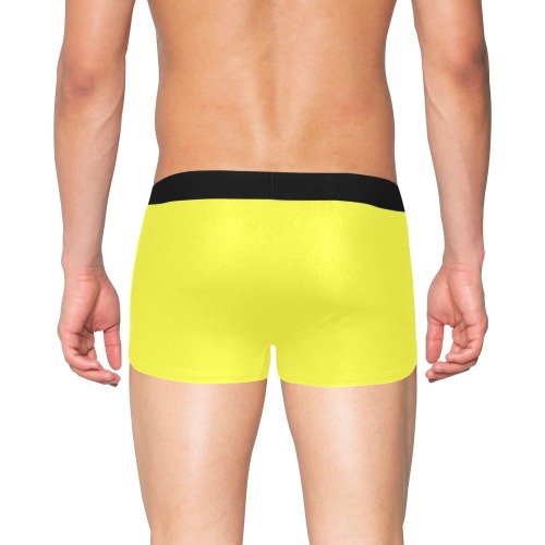 color maximum yellow Men's Boxer Briefs with Fly (Model L49)