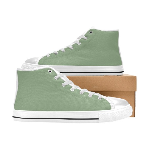 Fair Green Men’s Classic High Top Canvas Shoes (Model 017)