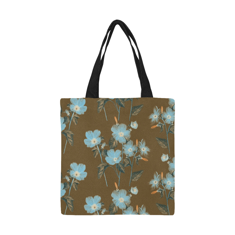 Rustic Blue Floral Bouquet All Over Print Canvas Tote Bag/Small (Model 1697)
