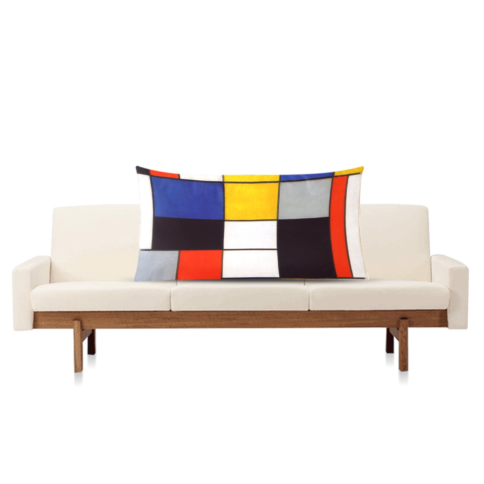 Composition A by Piet Mondrian Rectangle Pillow Case 20"x36"(Twin Sides)