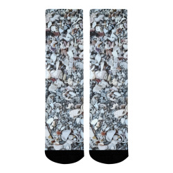 Shells On The Beach 7294 Mid-Calf Socks (Black Sole)