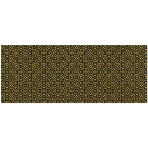 Black Gold Modern Geometric Mudcloth