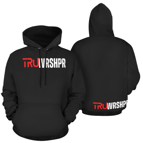 Truwrshpr BLACK All Over Print Hoodie for Men (USA Size) (Model H13)