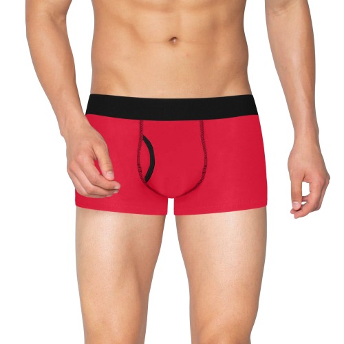 color Spanish red Men's Boxer Briefs with Fly (Model L49)