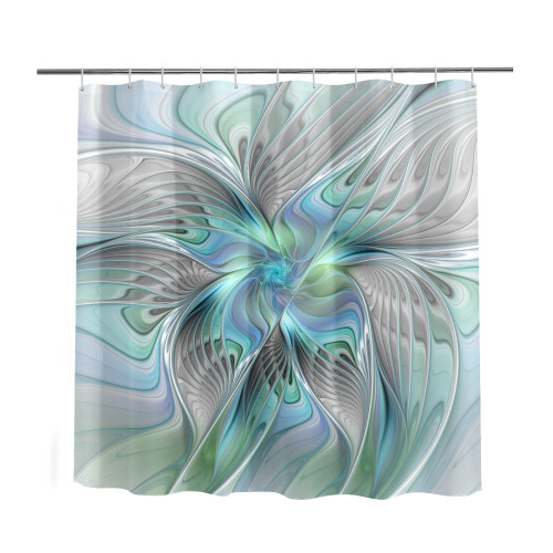 Abstract Blue Green Butterfly Fantasy Fractal Art