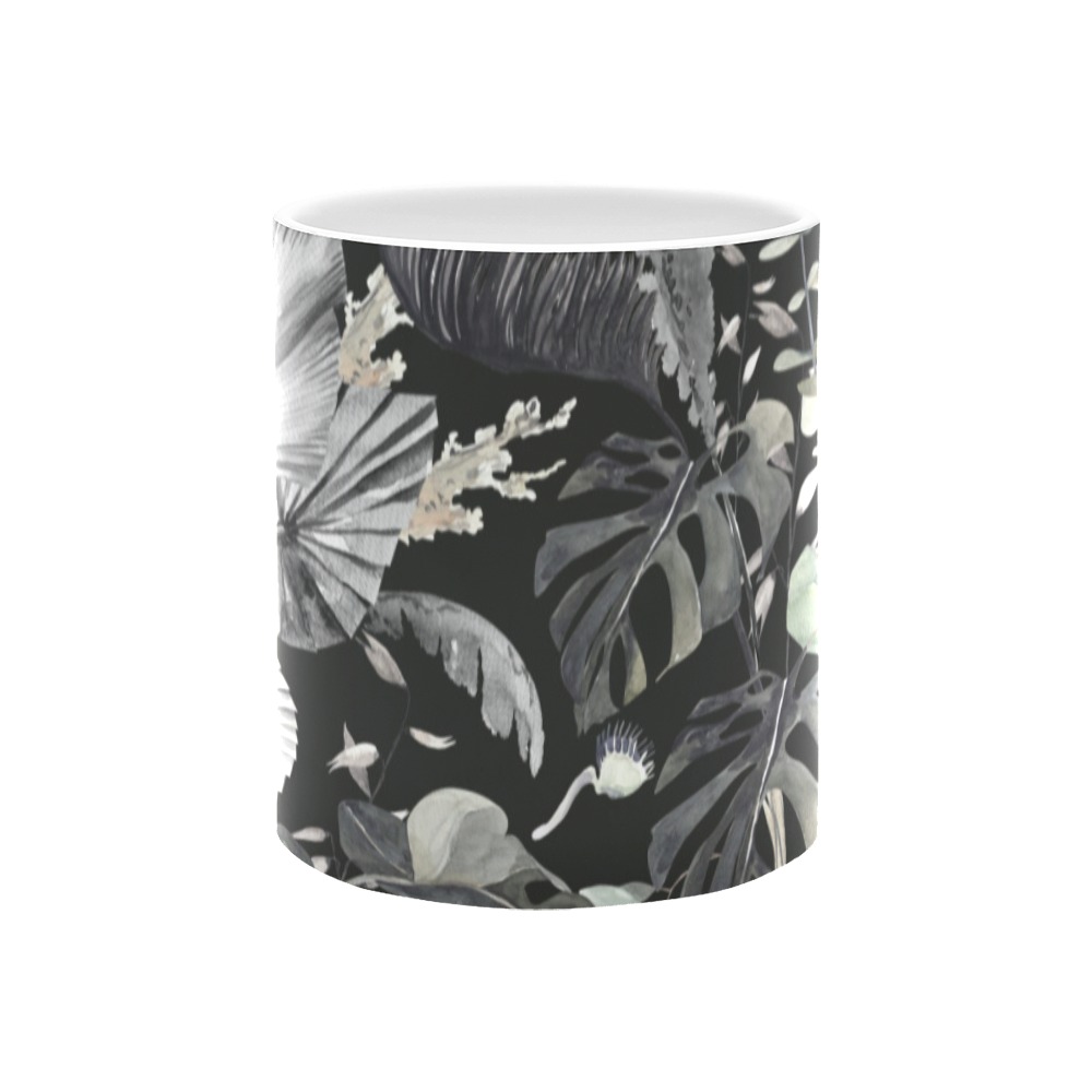 Watercolor dark jungle White Mug(11OZ)