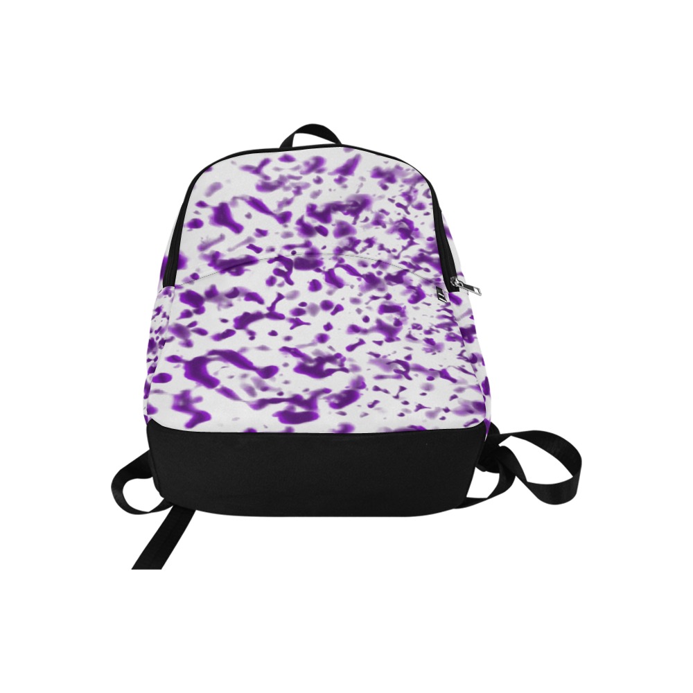 Paint Spatter Purple Fabric Backpack for Adult (Model 1659)