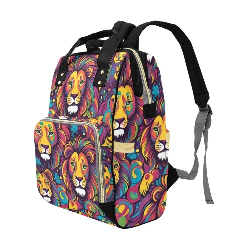 Lion Pattern Multi-Function Diaper Backpack/Diaper Bag (Model 1688)