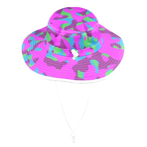 Camouflage colorful Wide Brim Bucket Hat