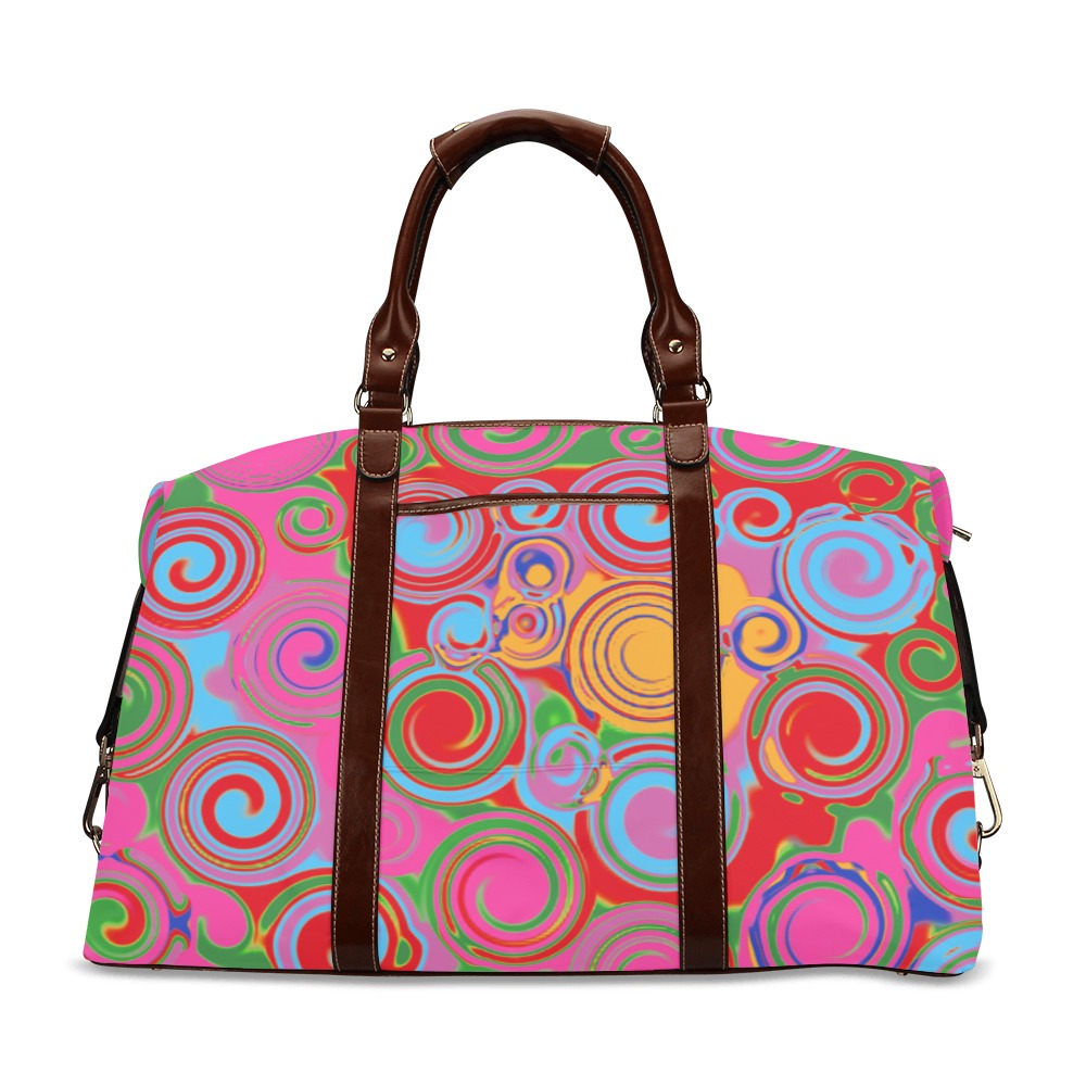 swirls pnk Classic Travel Bag (Model 1643) Remake