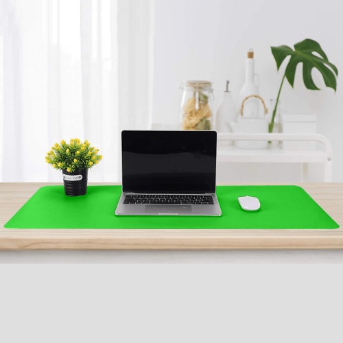Merry Christmas Green Solid Color Gaming Mousepad (35"x16")