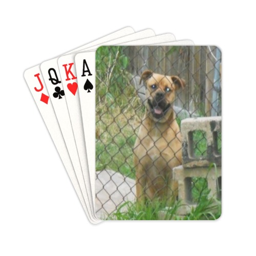 A Smiling Dog Playing Cards 2.5"x3.5"