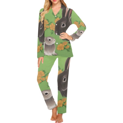 Rabbit and Kit Women's Long Pajama Set