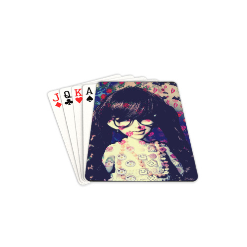 retro girl Playing Cards 2.5"x3.5"