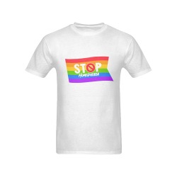 Stop Homophobia Men's T-Shirt in USA Size (Front Printing Only)