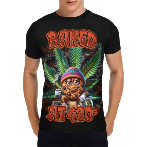 Baked At 420 - All Over Print T-Shirt for Men (USA Size) (Model T40)