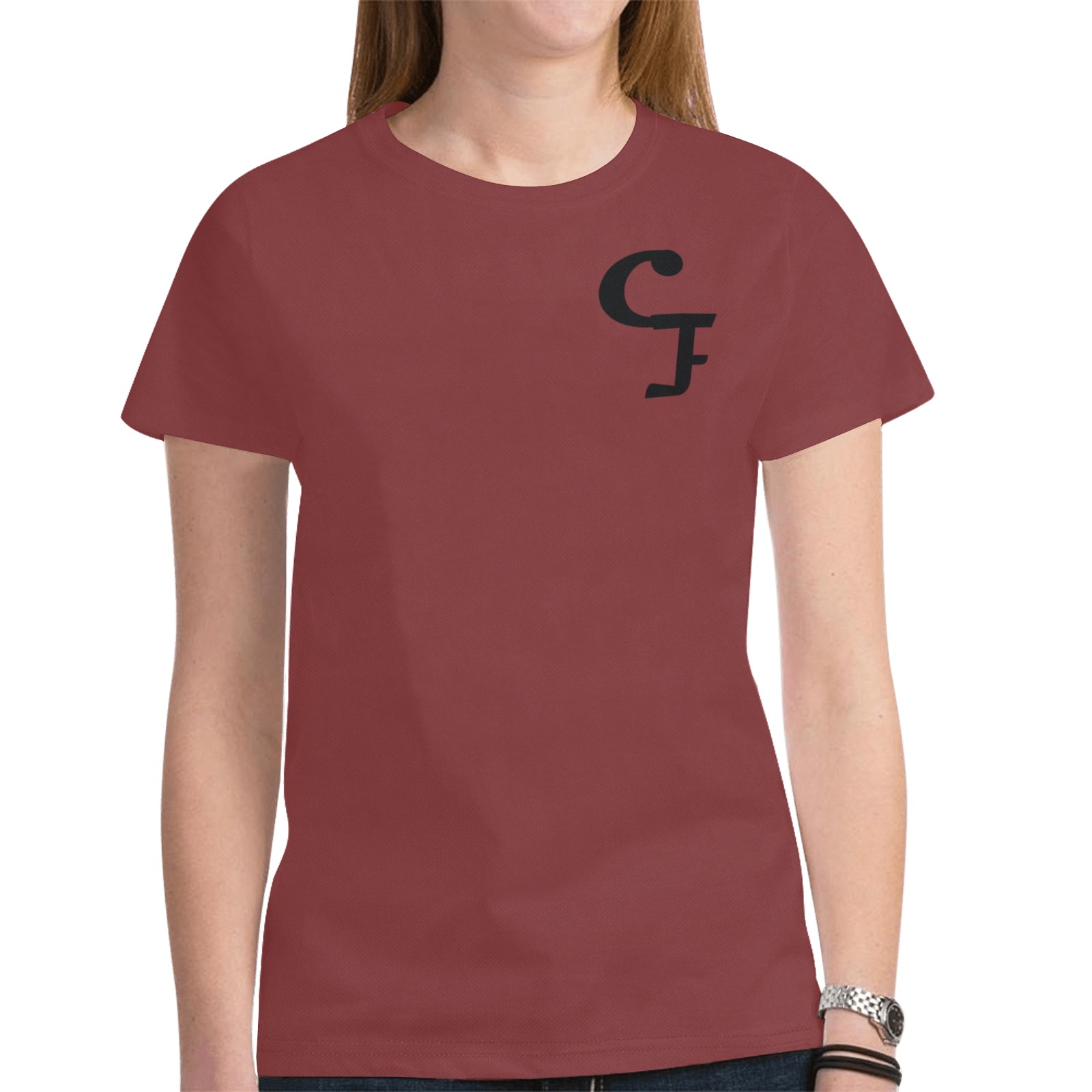 Charli'sRaceBrandMaroonshirt New All Over Print T-shirt for Women (Model T45)