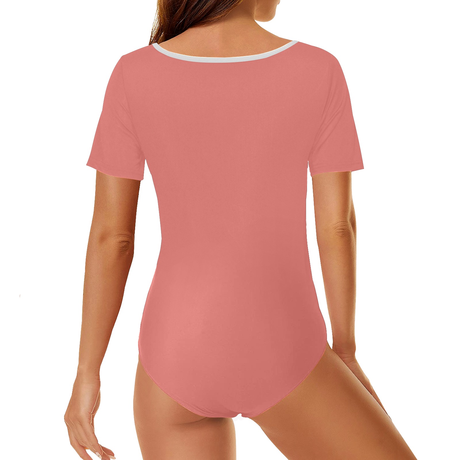 color tea rose Women's Short Sleeve Bodysuit