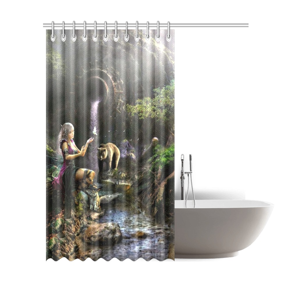 Elf Goddess Of Nature Shower Curtain 72"x84"