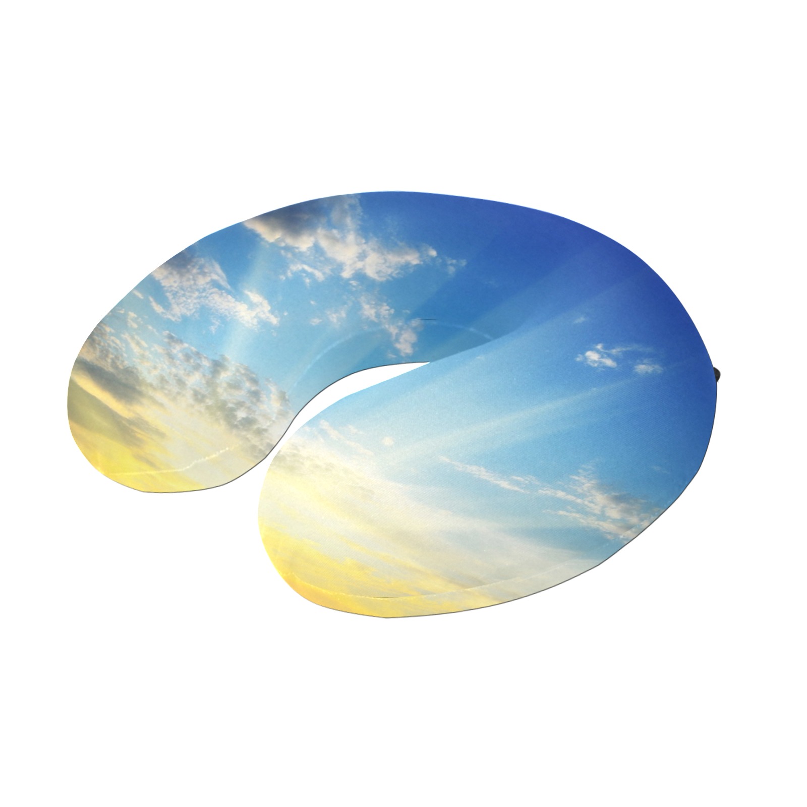 blue-sky-with-clouds-and-sun U-Shape Travel Pillow