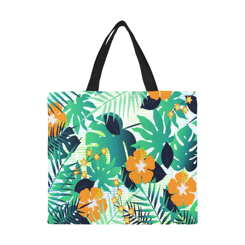 GROOVY FUNK THING FLORAL All Over Print Canvas Tote Bag/Large (Model 1699)