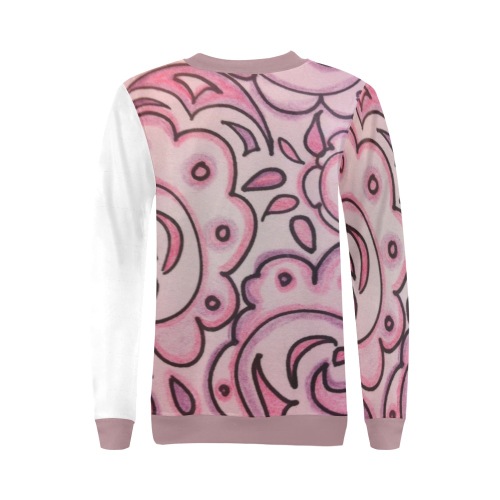 doodle design All Over Print Crewneck Sweatshirt for Women (Model H18)